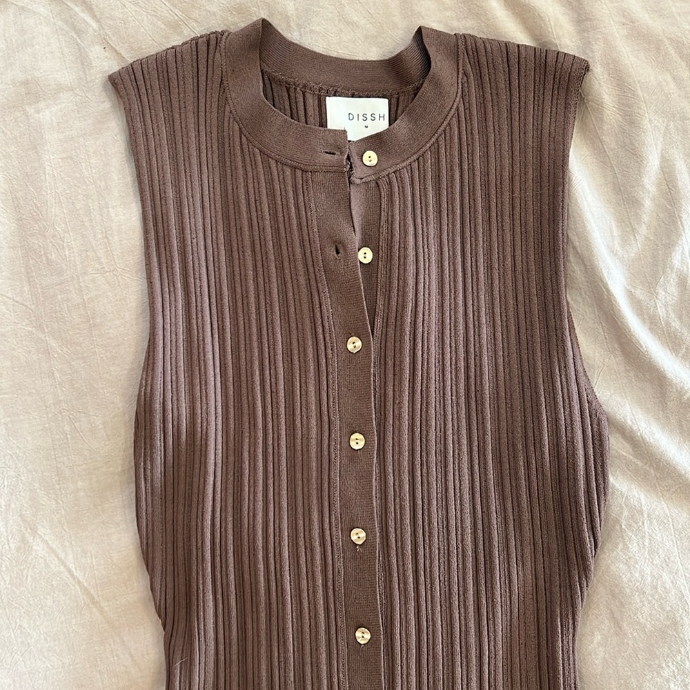 Dissh Knit Button Down Tank